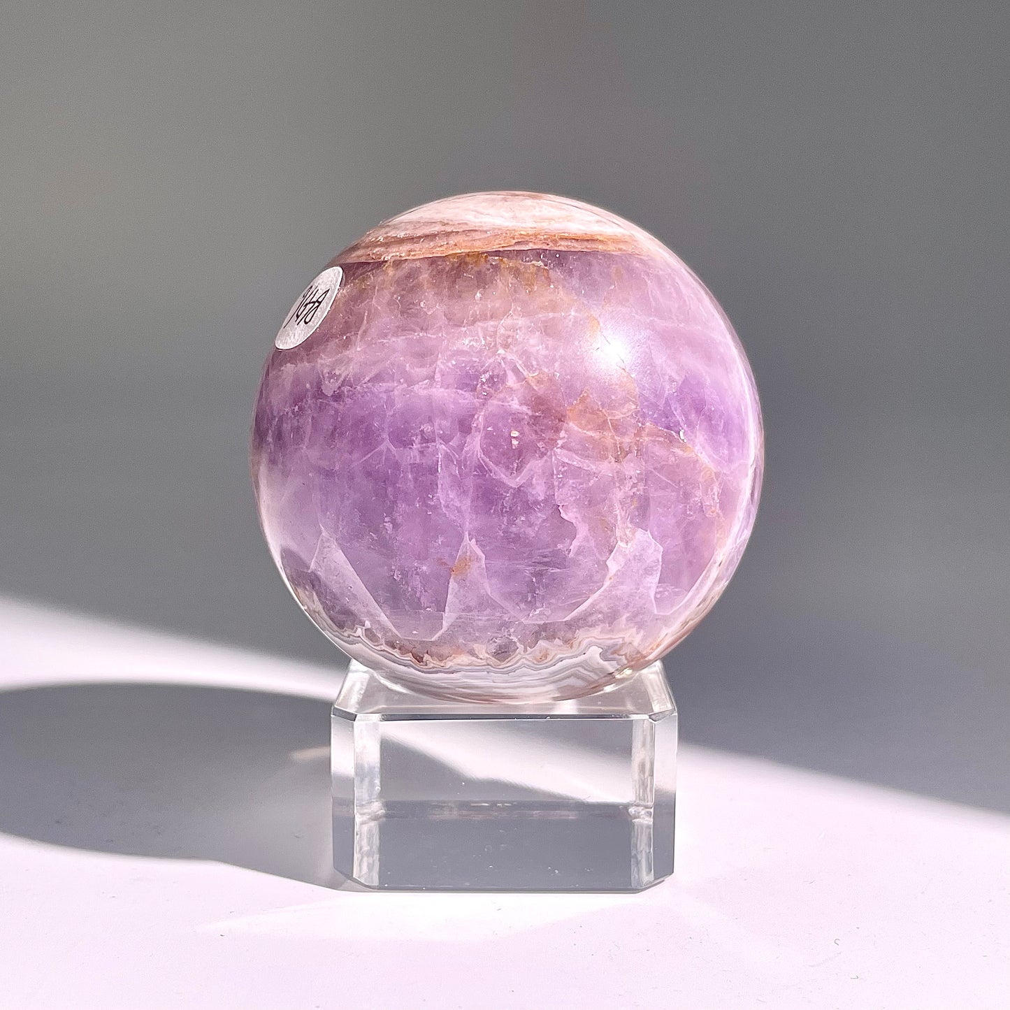 B476◇１点物◇アメジストのアゲート ボール◇54×54×54mm◇天然石・鉱物・パワーストーン