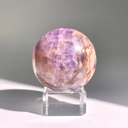 B476◇１点物◇アメジストのアゲート ボール◇54×54×54mm◇天然石・鉱物・パワーストーン