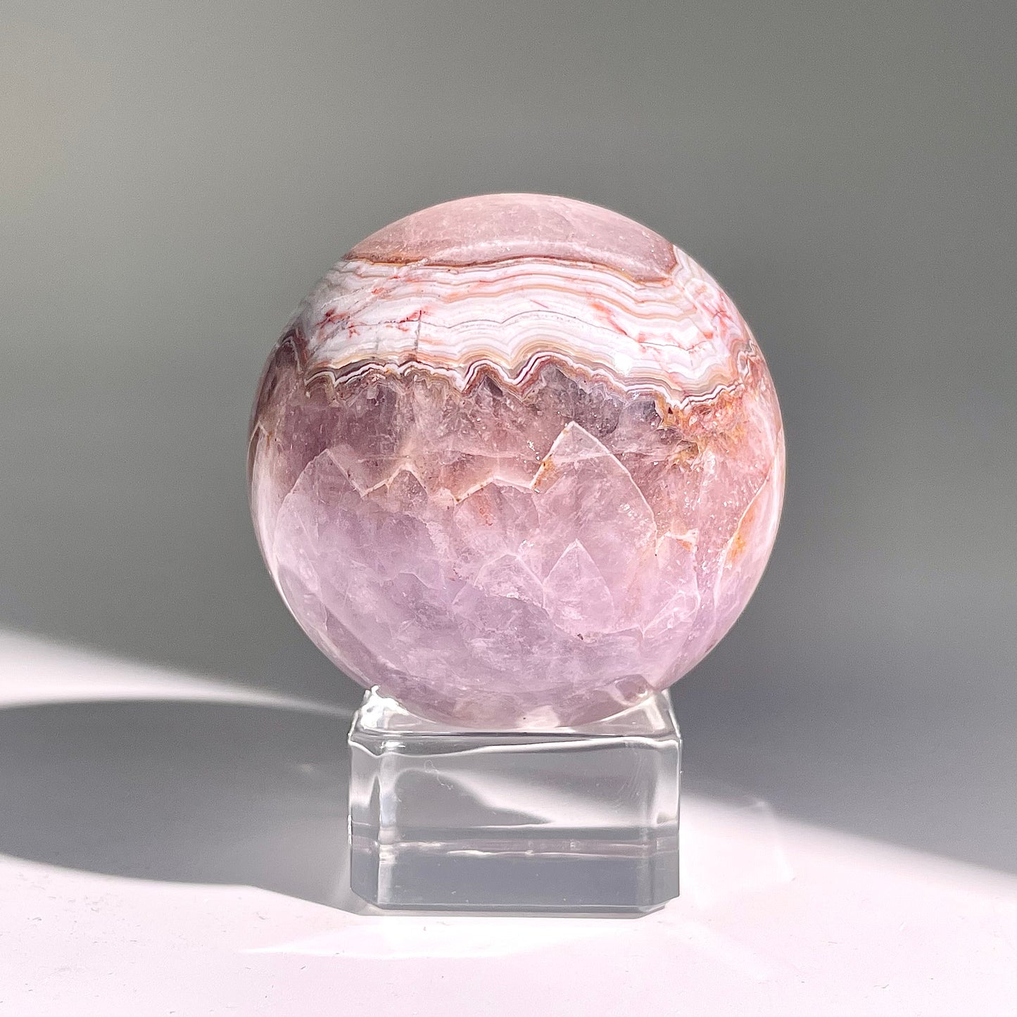 B478◇１点物◇アメジストのアゲート ボール◇50×50×50mm◇天然石・鉱物・パワーストーン