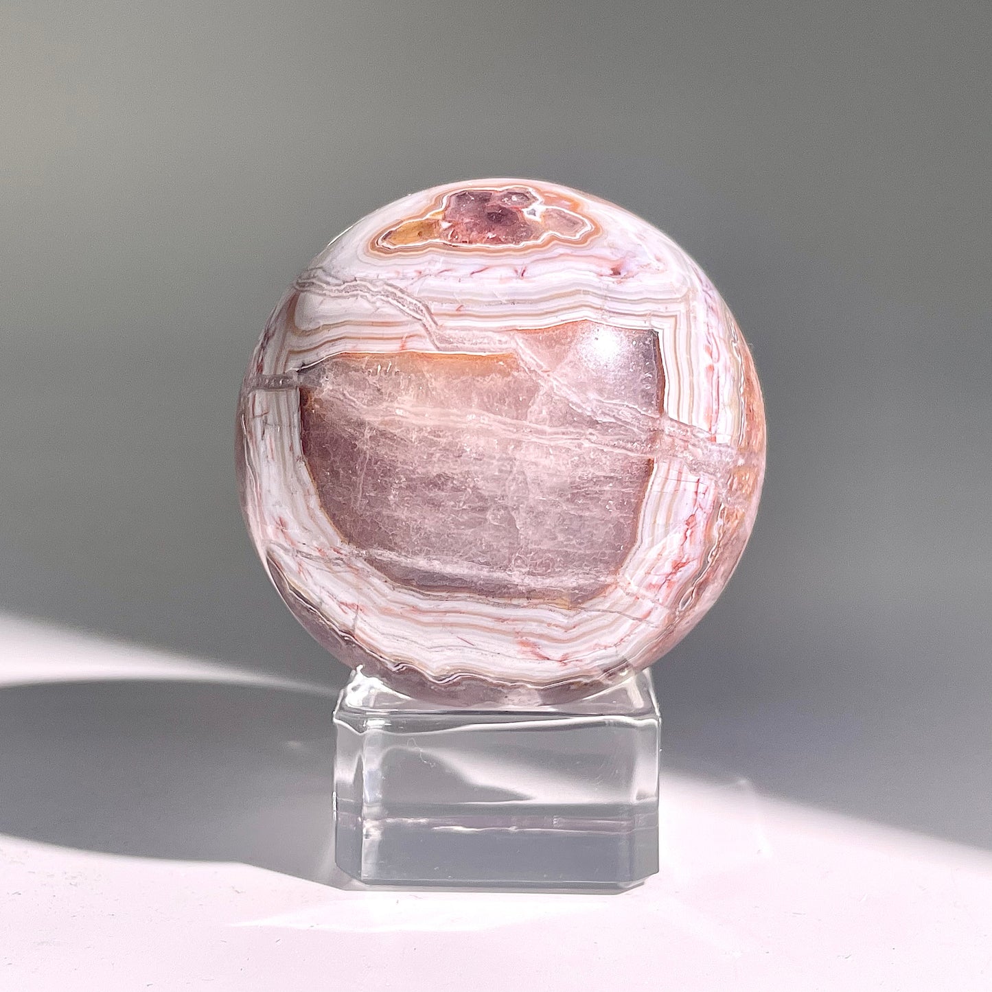 B478◇１点物◇アメジストのアゲート ボール◇50×50×50mm◇天然石・鉱物・パワーストーン