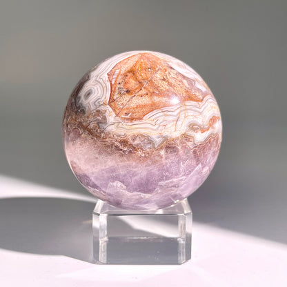 B479◇１点物◇アメジストのアゲート ボール◇58×58×58mm◇天然石・鉱物・パワーストーン