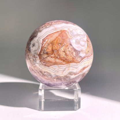 B479◇１点物◇アメジストのアゲート ボール◇58×58×58mm◇天然石・鉱物・パワーストーン