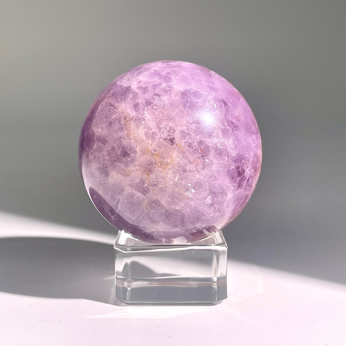 B481◇１点物◇アメジストのアゲート ボール◇51×51×51mm◇天然石・鉱物・パワーストーン