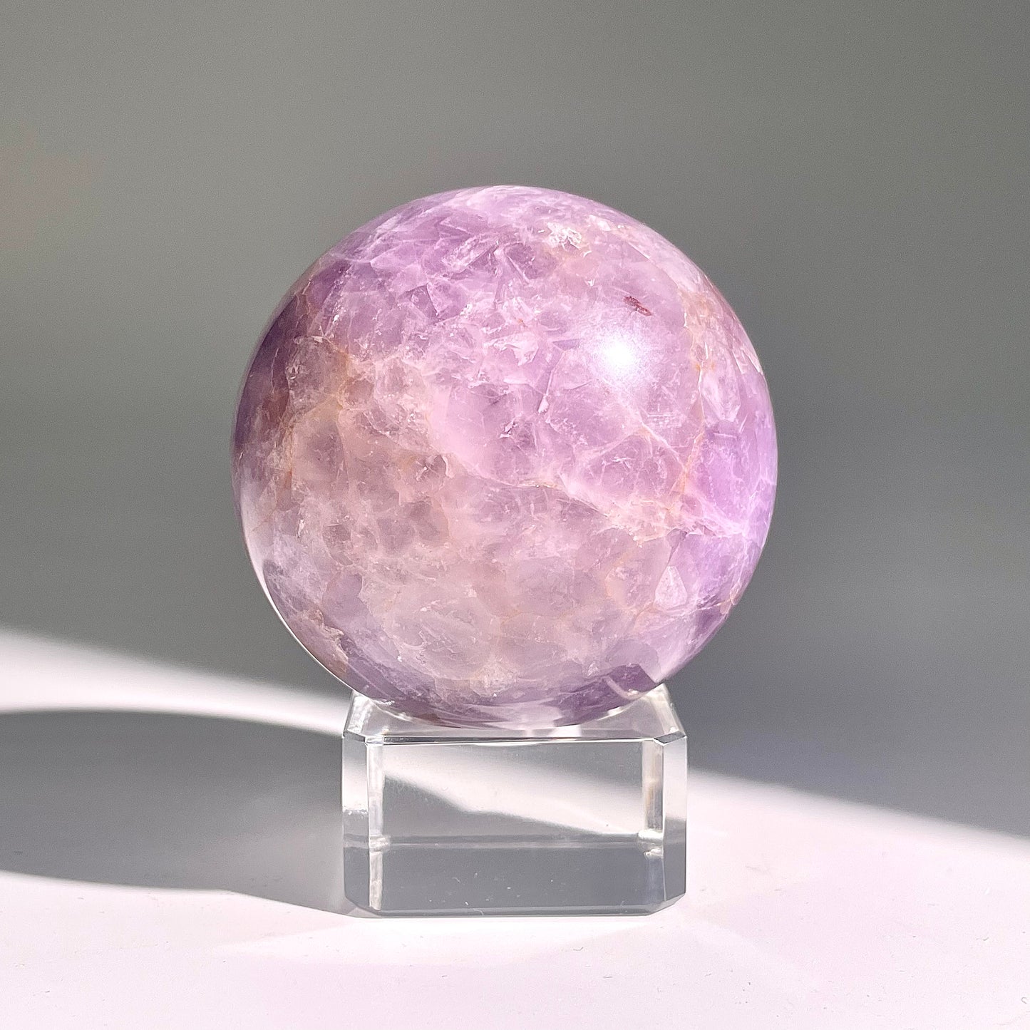 B482◇１点物◇アメジストのアゲート ボール◇56×56×56mm◇天然石・鉱物・パワーストーン