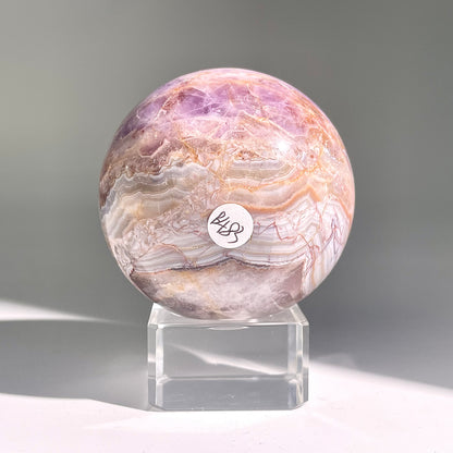 B483◇１点物◇アメジストのアゲート ボール◇65×65×65mm◇天然石・鉱物・パワーストーン